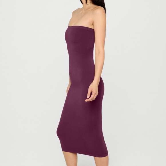 Yitty Nearly Naked Shaping Tube Dress Deep Maroon Women’s Size M NWT - Picture 2 of 10